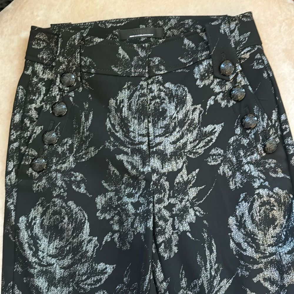 WHBM Jolie Straight Luxe Black & Silver Cigarette Pants Sz 4 LN! - Picture 4 of 14